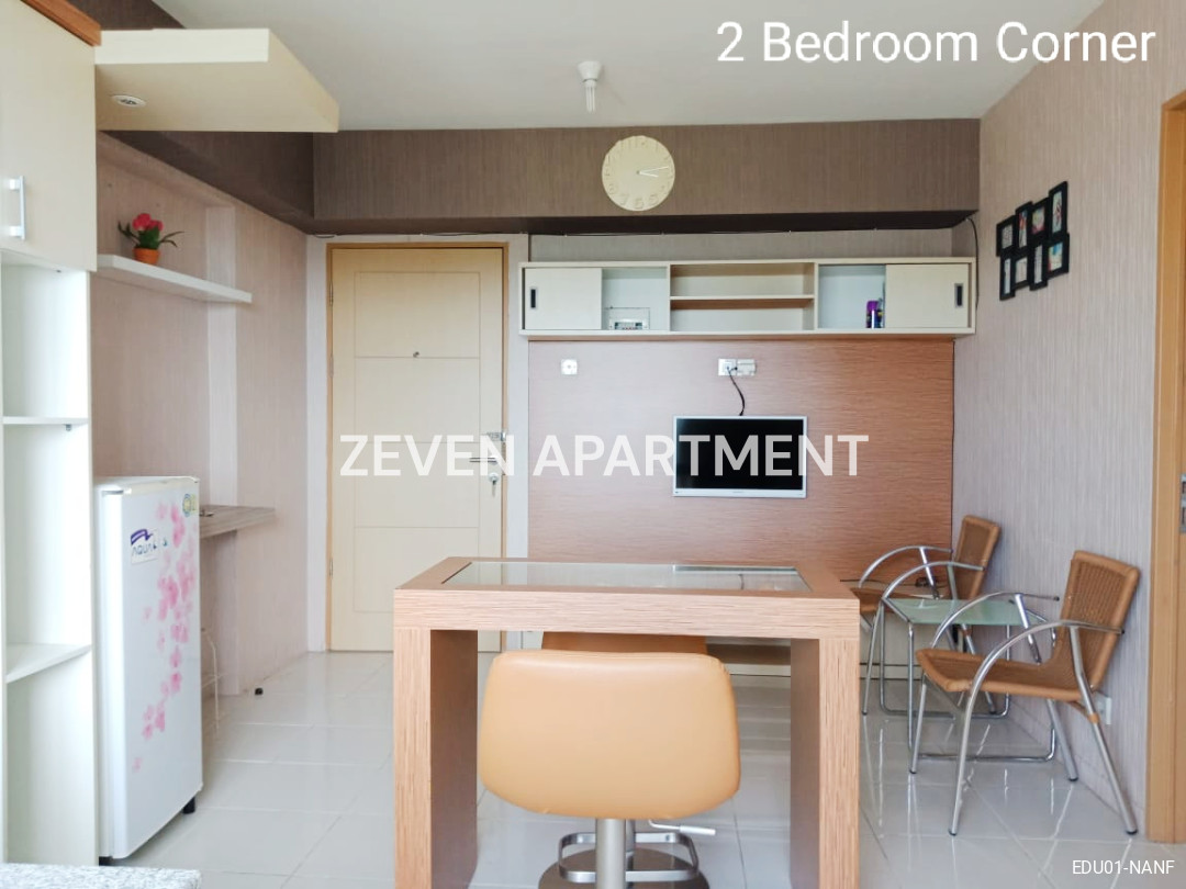 SEWA APARTEMEN EDUCITY 2 BEDROOM CORNER FURNIS
