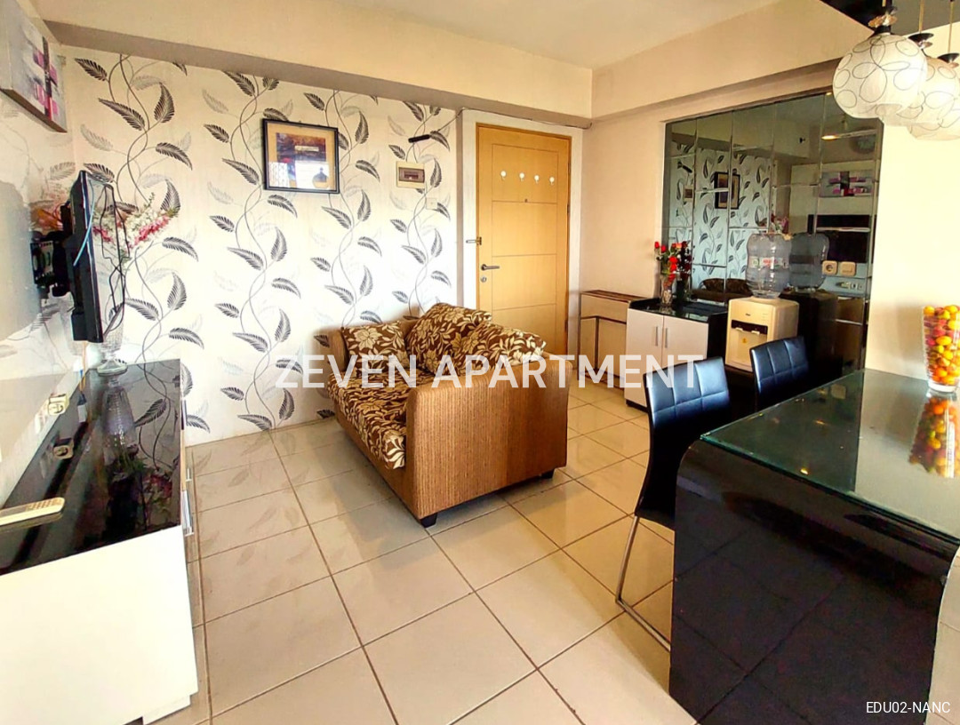 SEWA APARTEMEN EDUCITY 2 BEDROOM CORNER FURNIS LENGKAP